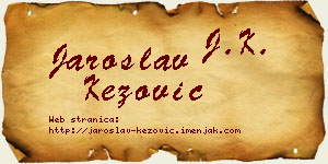 Jaroslav Kezović vizit kartica